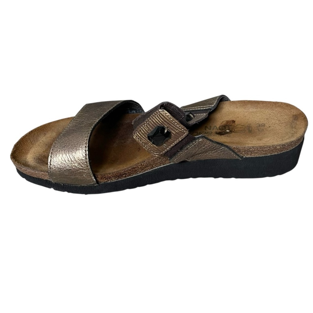 NAOT Ashley Wedge Sandals With Stones Gold 39 - Picture 2 of 9